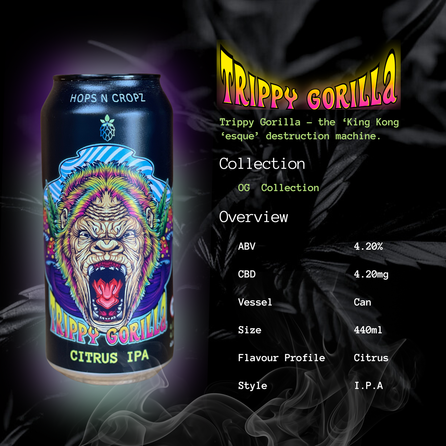 Trippy Gorilla 4 Pack - 440ml can